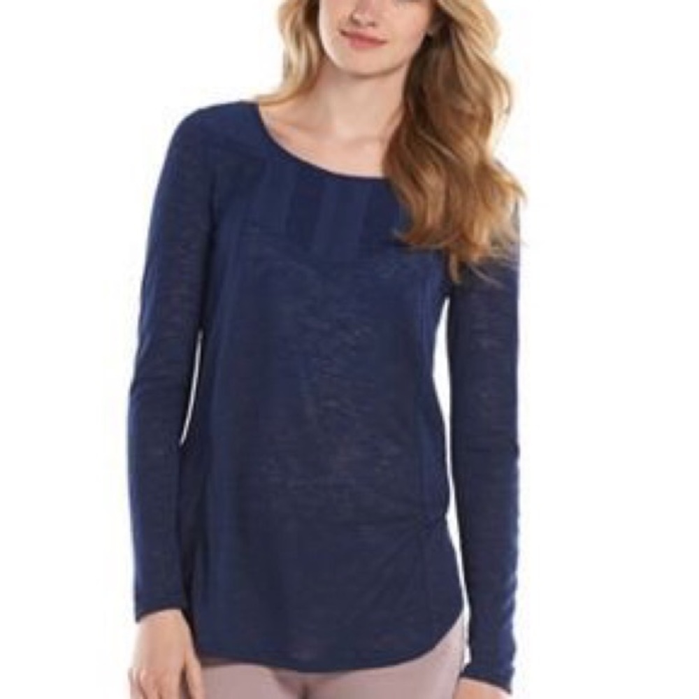 NWT-Lauren Conrad Lace Panel Yoke Tunic